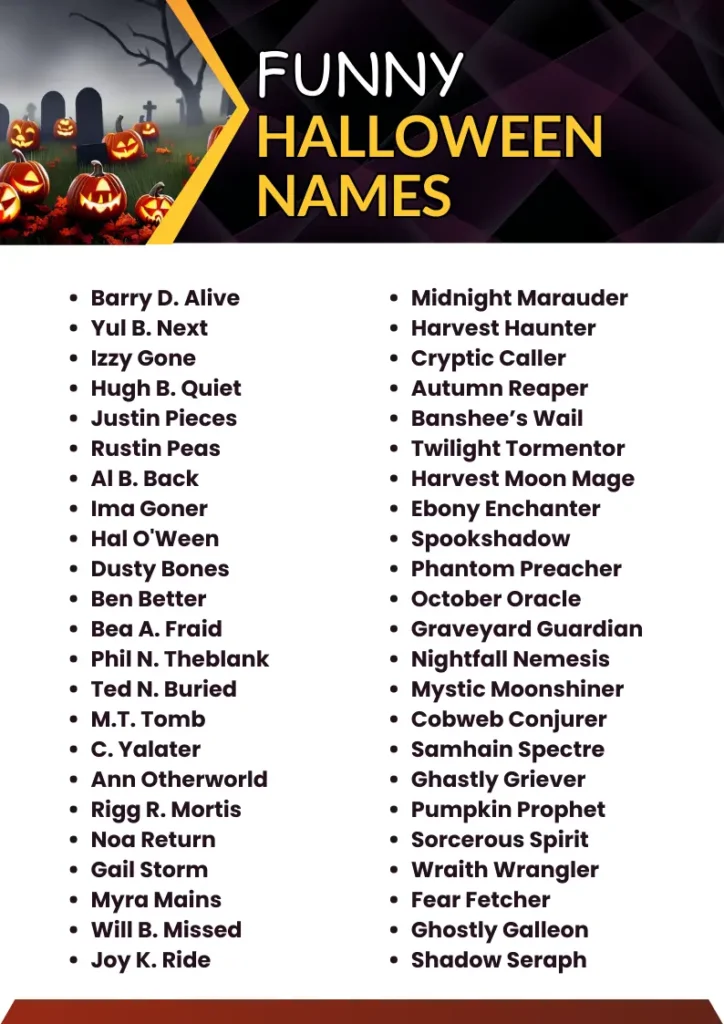 Top Halloween Nicknames Funny Choices (Funniest Names for You)