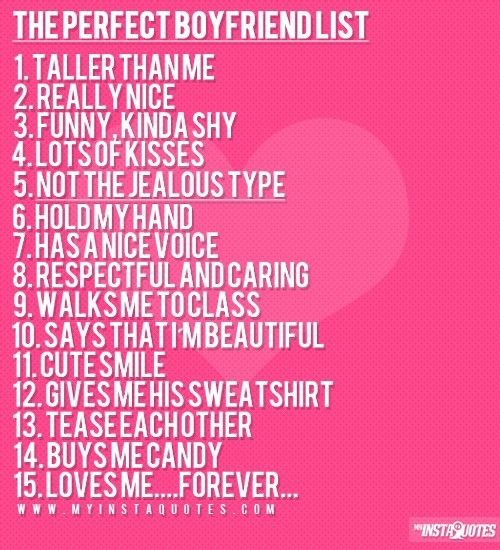The Boyfriend List: How to Find the Perfect Boyfriend?