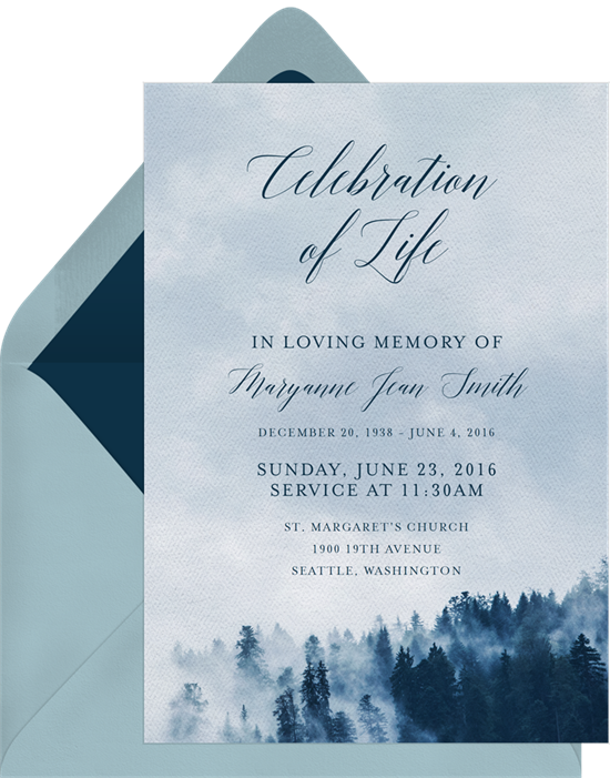 Touching Invitation Wording for Celebration of Life: Honoring a Life