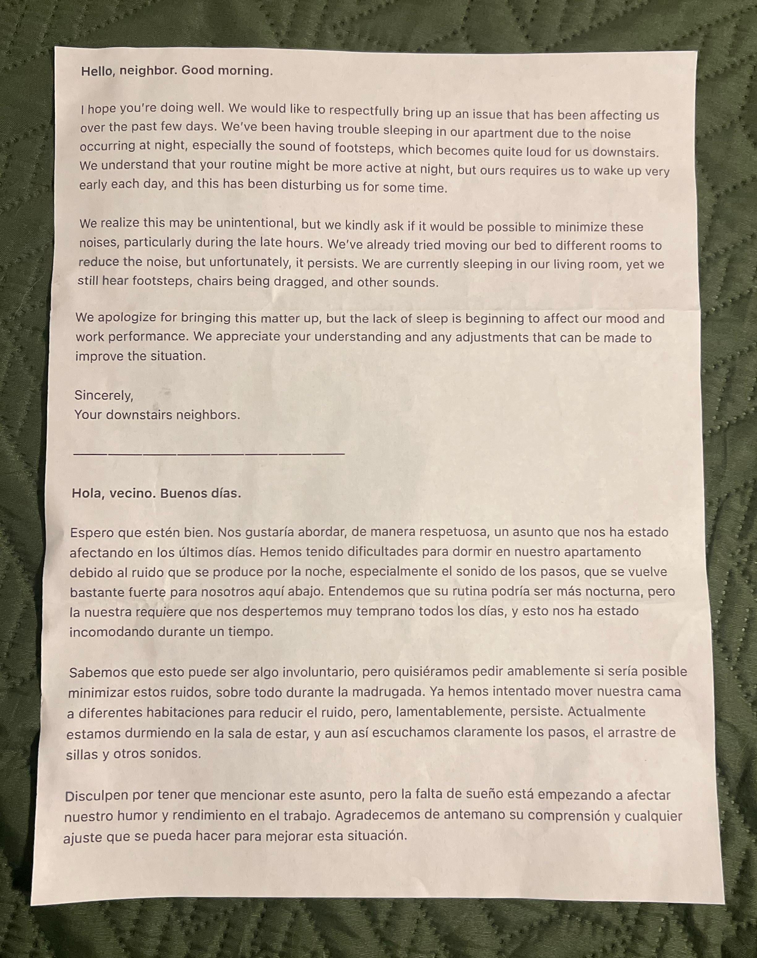 Downstairs Neighbor Making Life Miserable - What Can You Really Do?